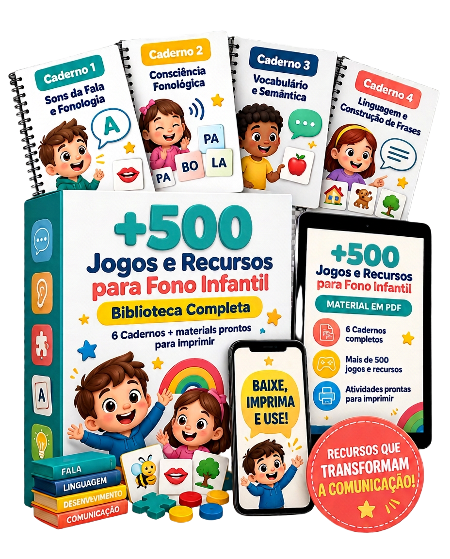 Kit +500 Jogos e Recursos para Fono Infantil